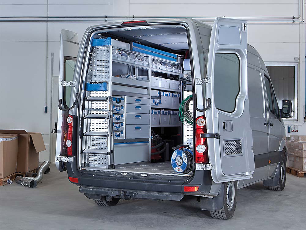 Rangement véhicule utilitaire fourgon berlingo partner équipements  aménagement intérieur bosch…